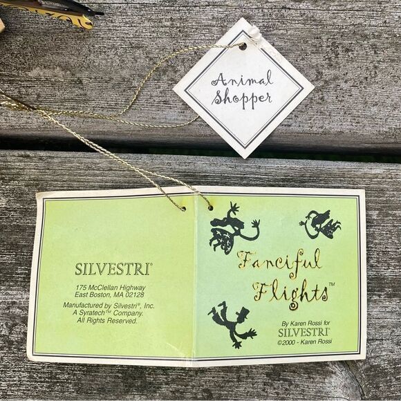 NWT Vintage SILVESTRI by Karen Rossi Fanciful Flights Ornament Animal Shopper - Picture 4 of 13